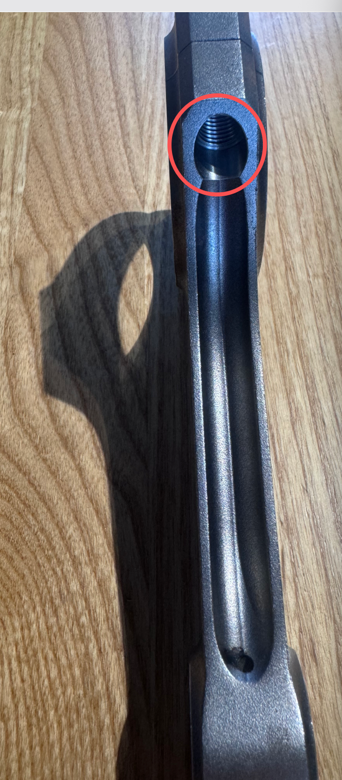 4340 steel connecting rod counterbore structure