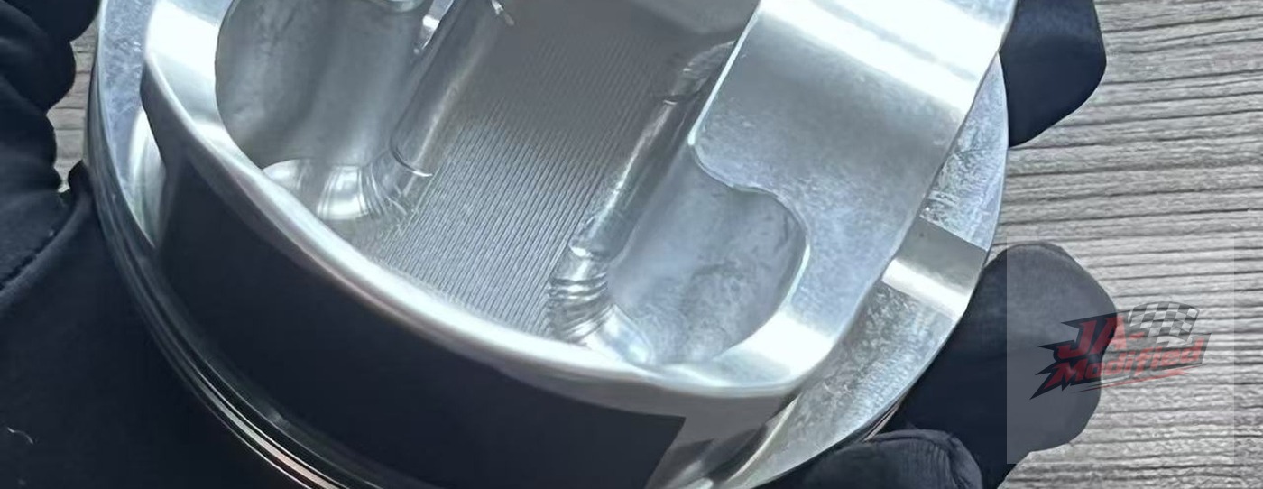 Custom piston crown and valve relief design example
