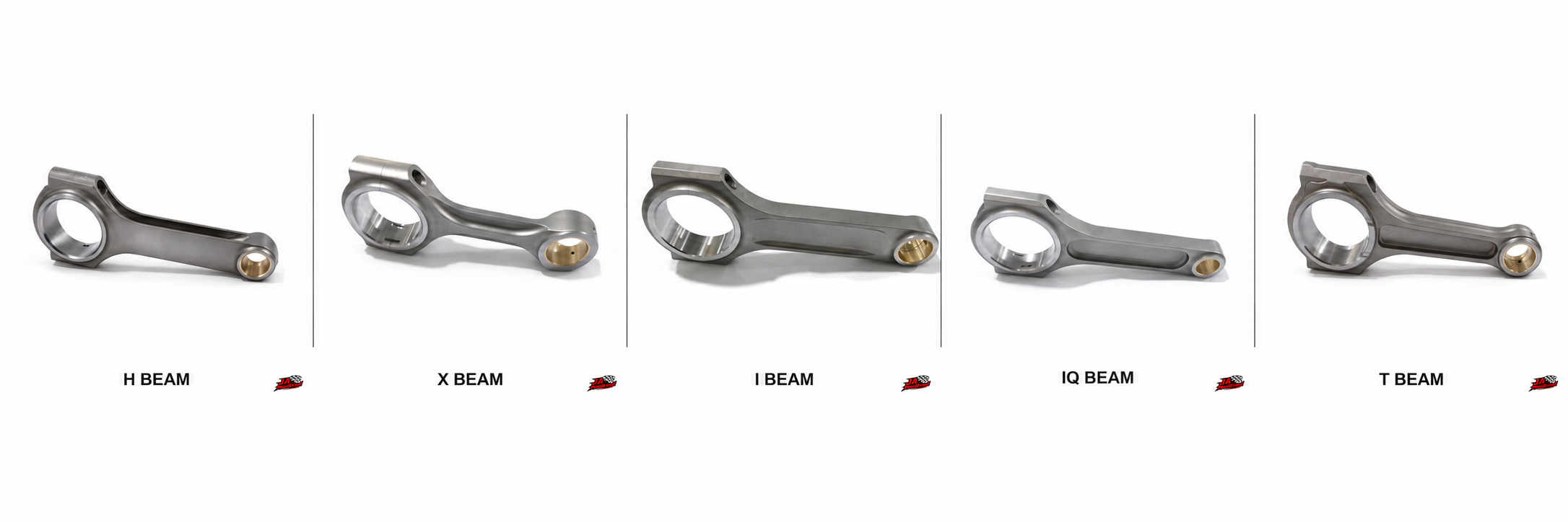 JA-Modified beam-shape illustration (AI-generated reference; not a dimensional or strength comparison).